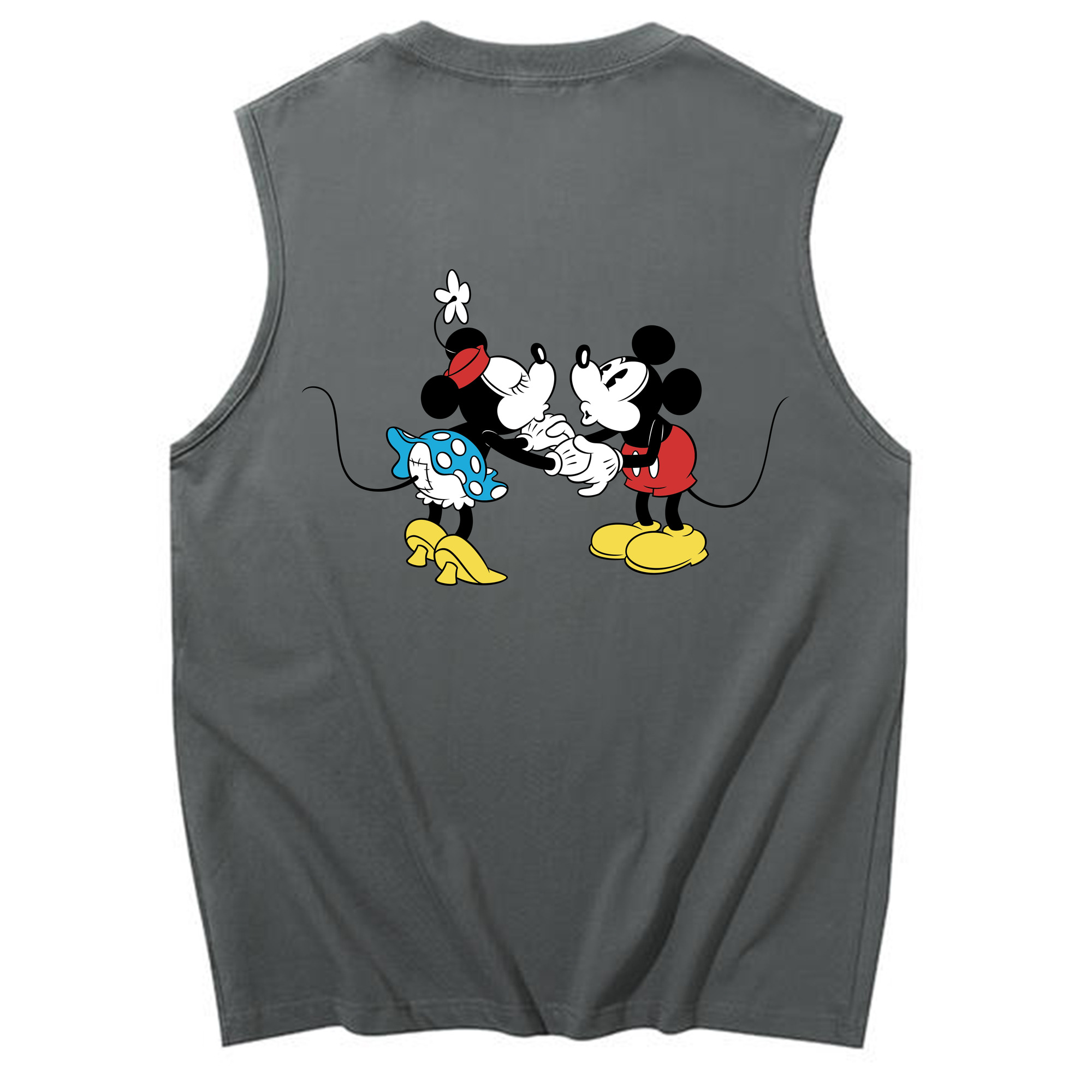 ミッキーマウス Mickey Mouse コットン100％タンクトップ（背面プリント）